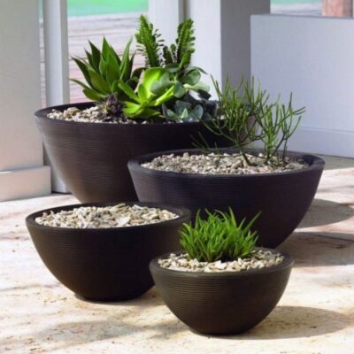 Large Black Flower Pots For Modern Home